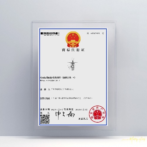 Trademark Registration Certificate for 