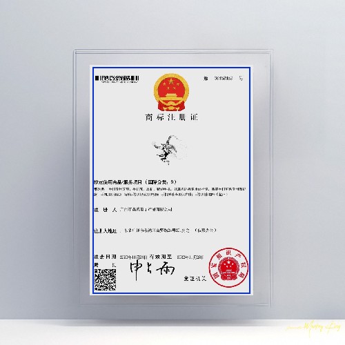 Trademark Registration Certificate for 