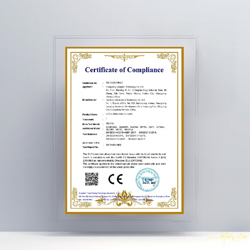CE-ROHS Compliance Certificate