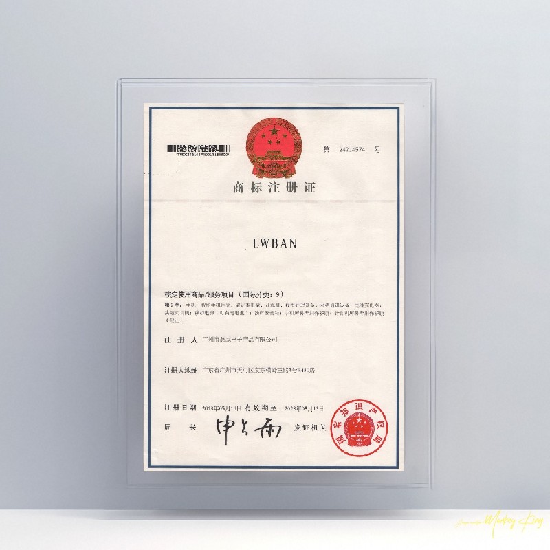 Trademark Registration Certificate for 